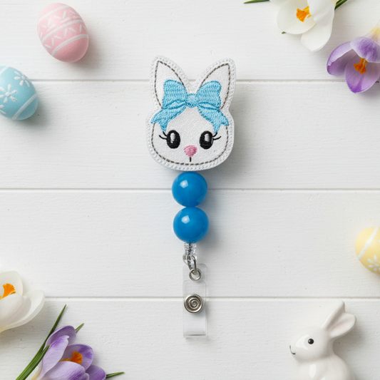 Bunny Bow Head Badge Reel