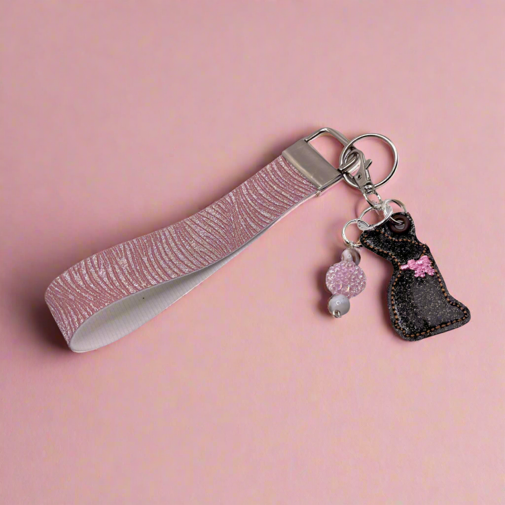 Chocolate Bunny Keychain and Wristlet