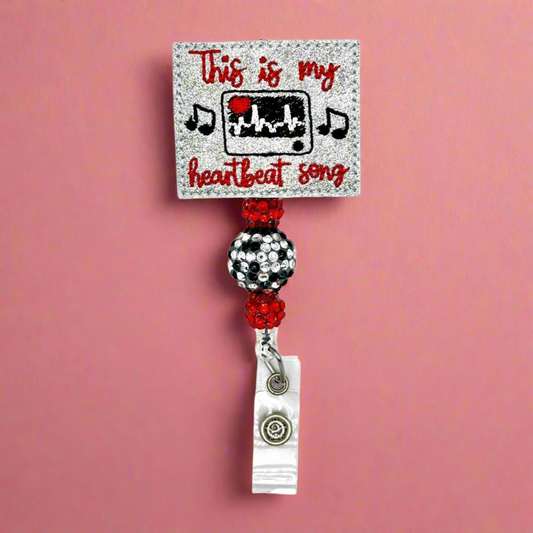 Heart beat song badge reel