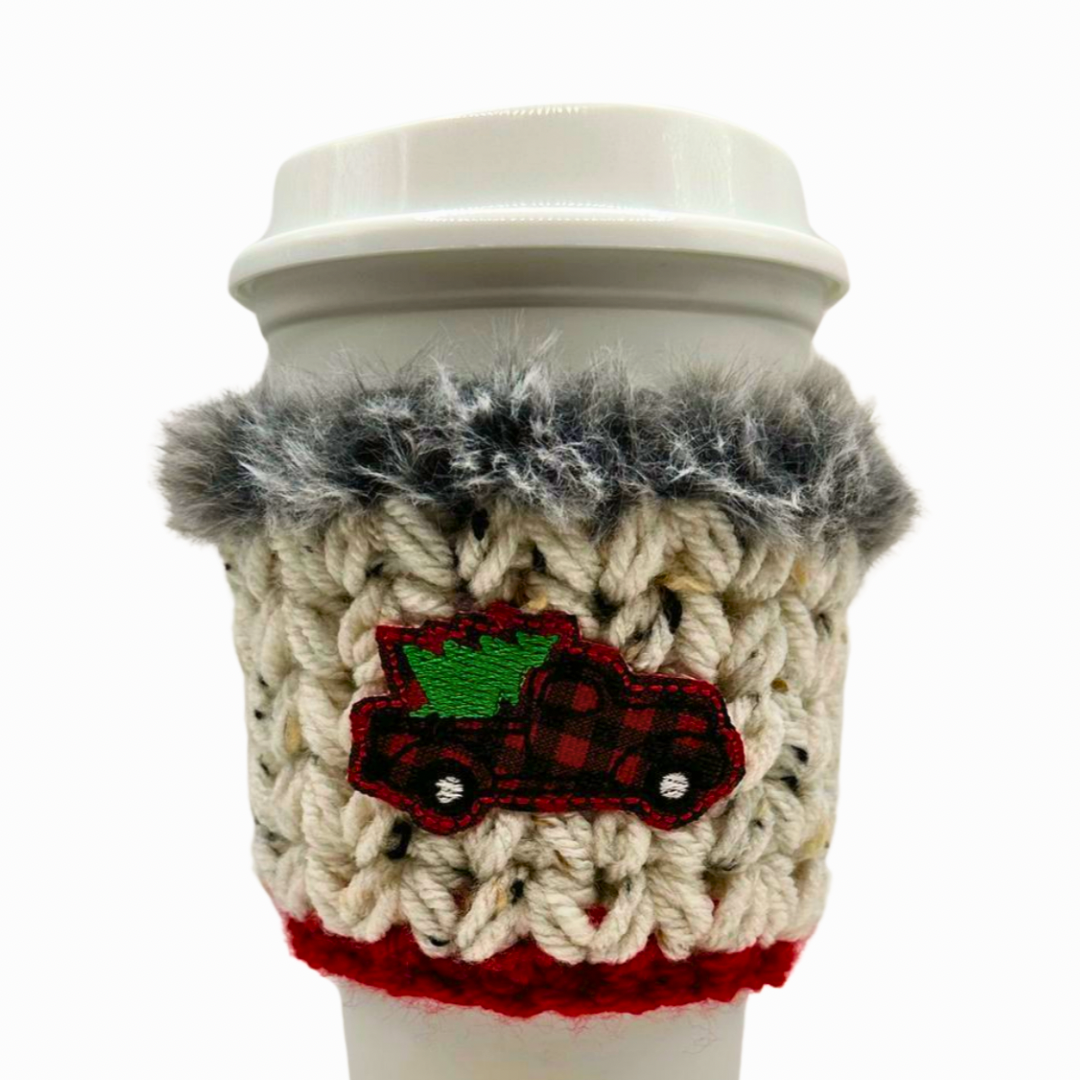 Buffalo Plaid Truck Coffee Cozy