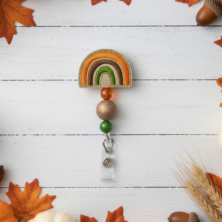 Fall Rainbow Badge Reel