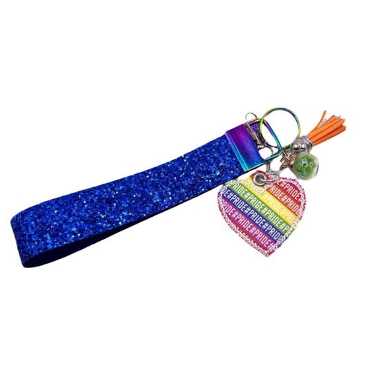 Pride Heart Keychain and Wristlet