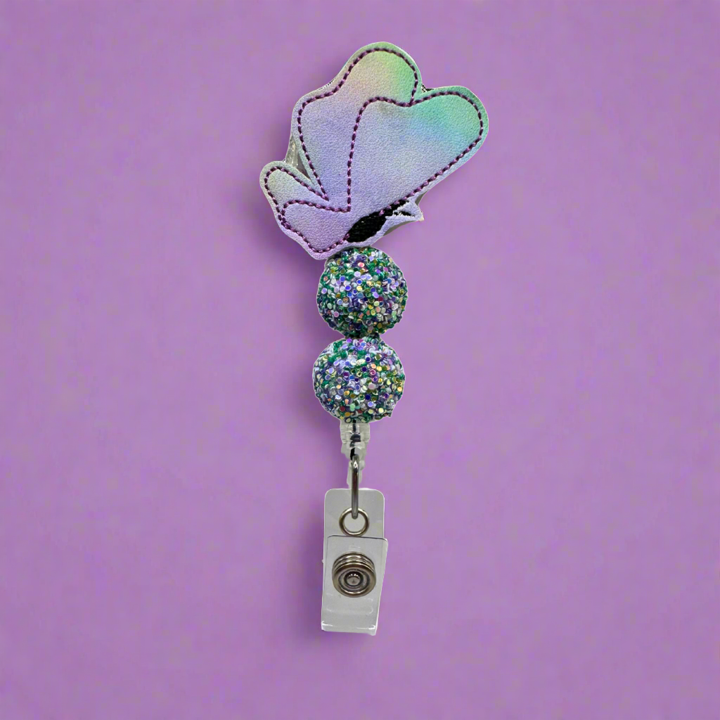 Purple Butterfly Badge Reel