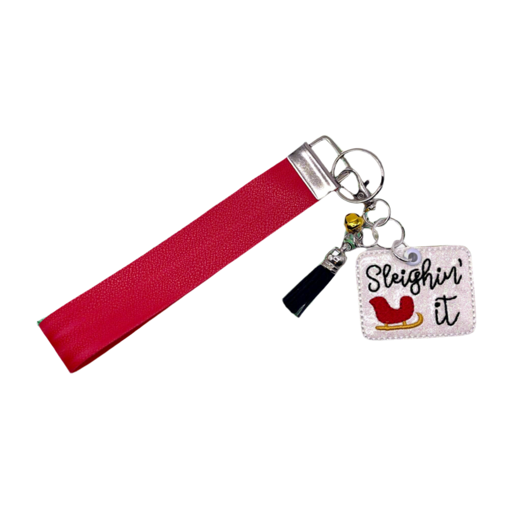 Sleighing it keychain and wristlet