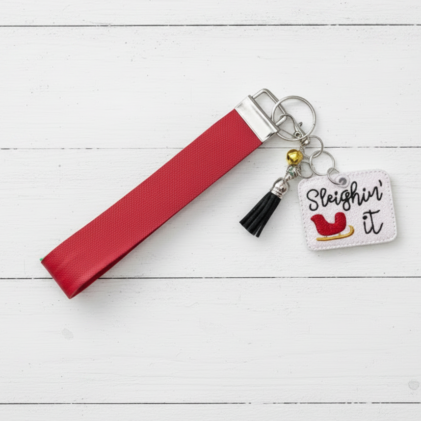 Sleighing it keychain and wristlet