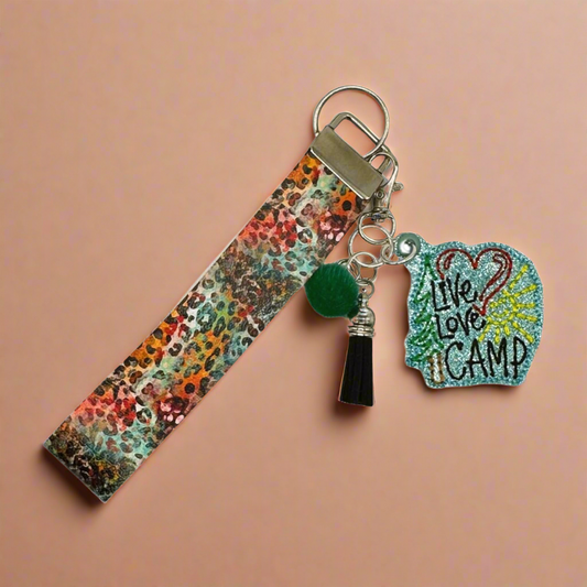 Live Love Camp Keychain and Wristlet
