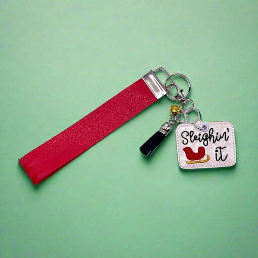 Sleighing it keychain and wristlet