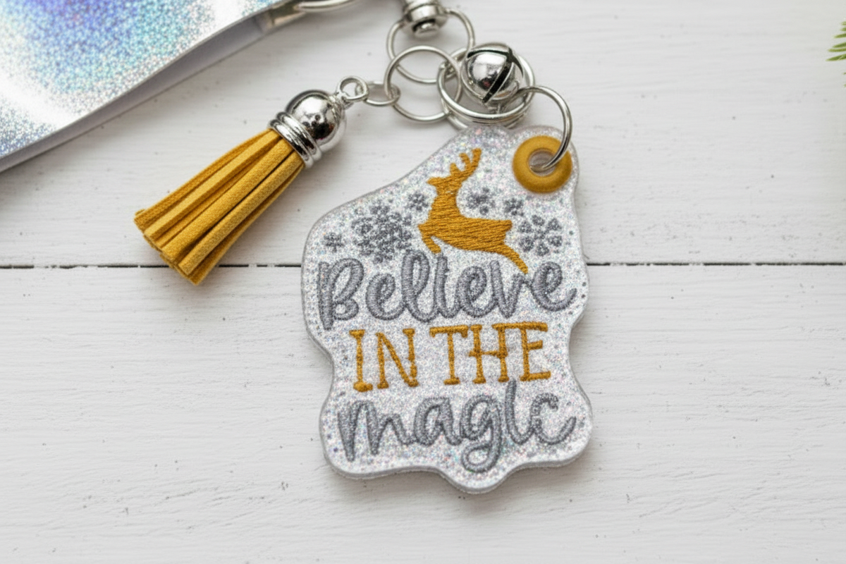 Believe in the Magic Keychain and Wristlet, handmade keychain wristlet - view 2