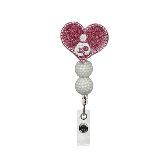 Breast Feeding Heart Badge Reel