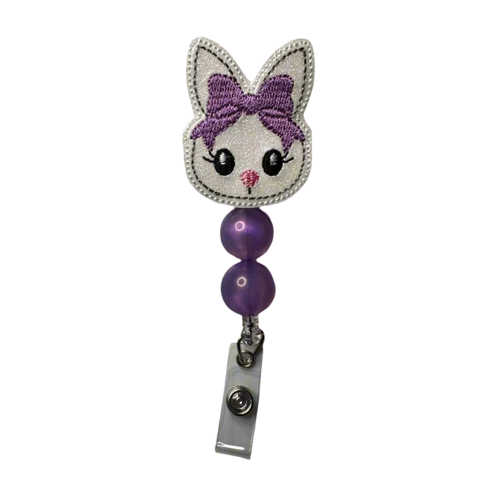 Bunny Bow Head Badge Reel