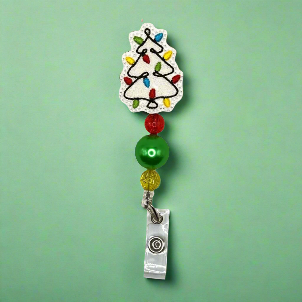 Christmas Light Tree Badge Reel