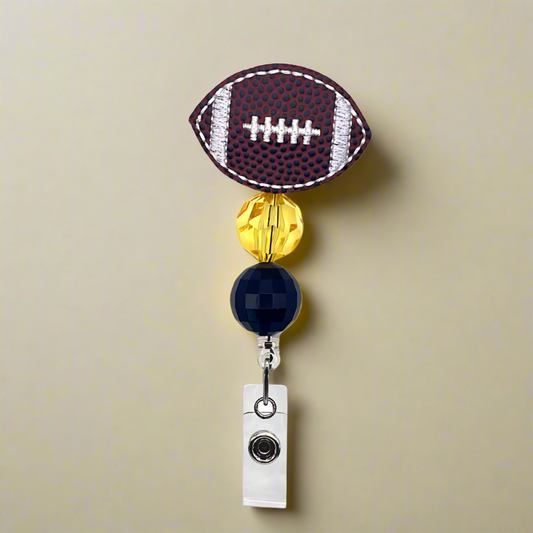 Black and Gold Football Badge Reel