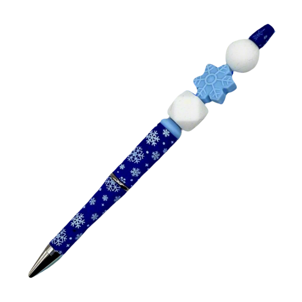Snow Flake Beaded Pen