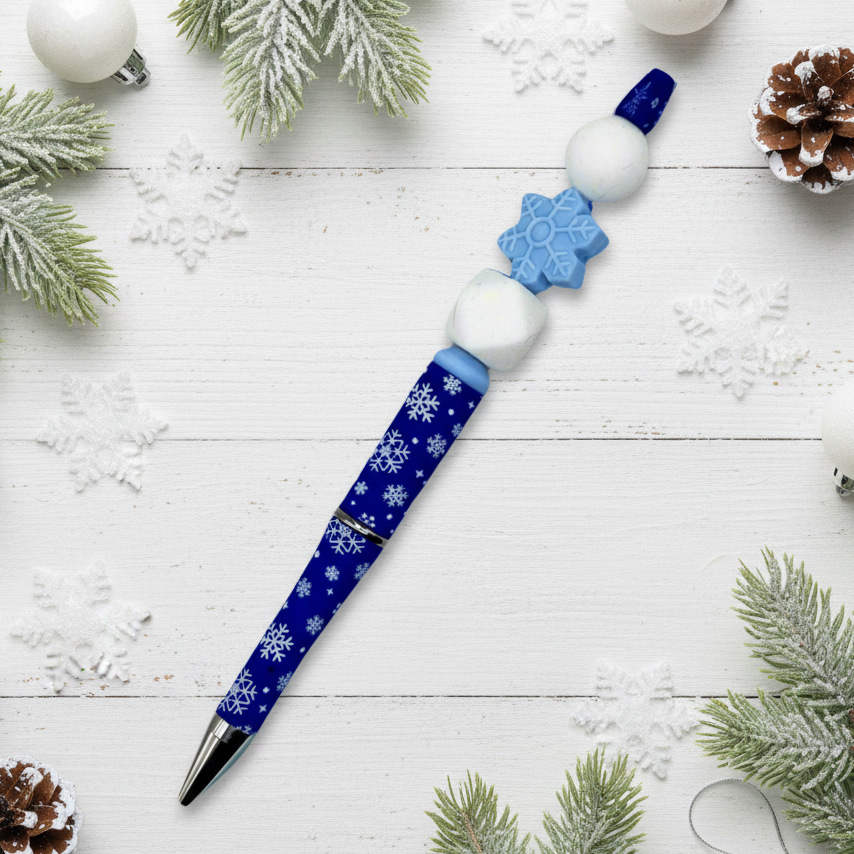 Snow Flake Beaded Pen