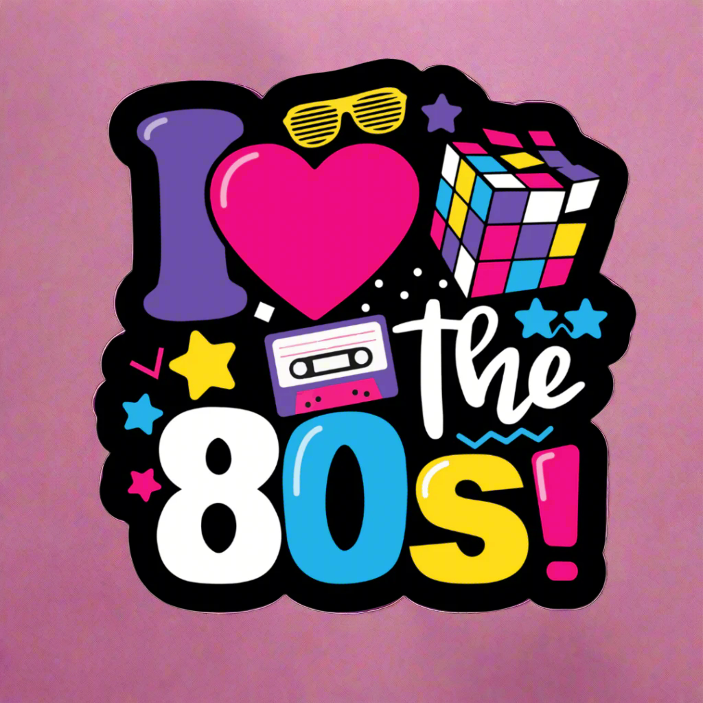 I love the 80s Sticker