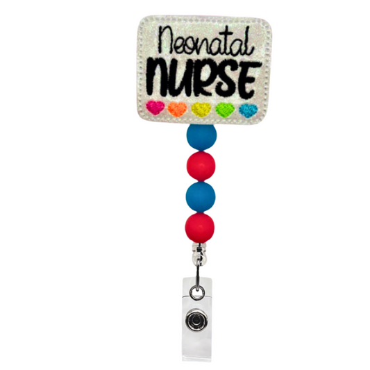 Neonatal Nurse Beaded Badge Reel