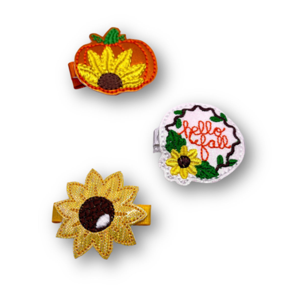 Hello Fall hair clips - set of 3