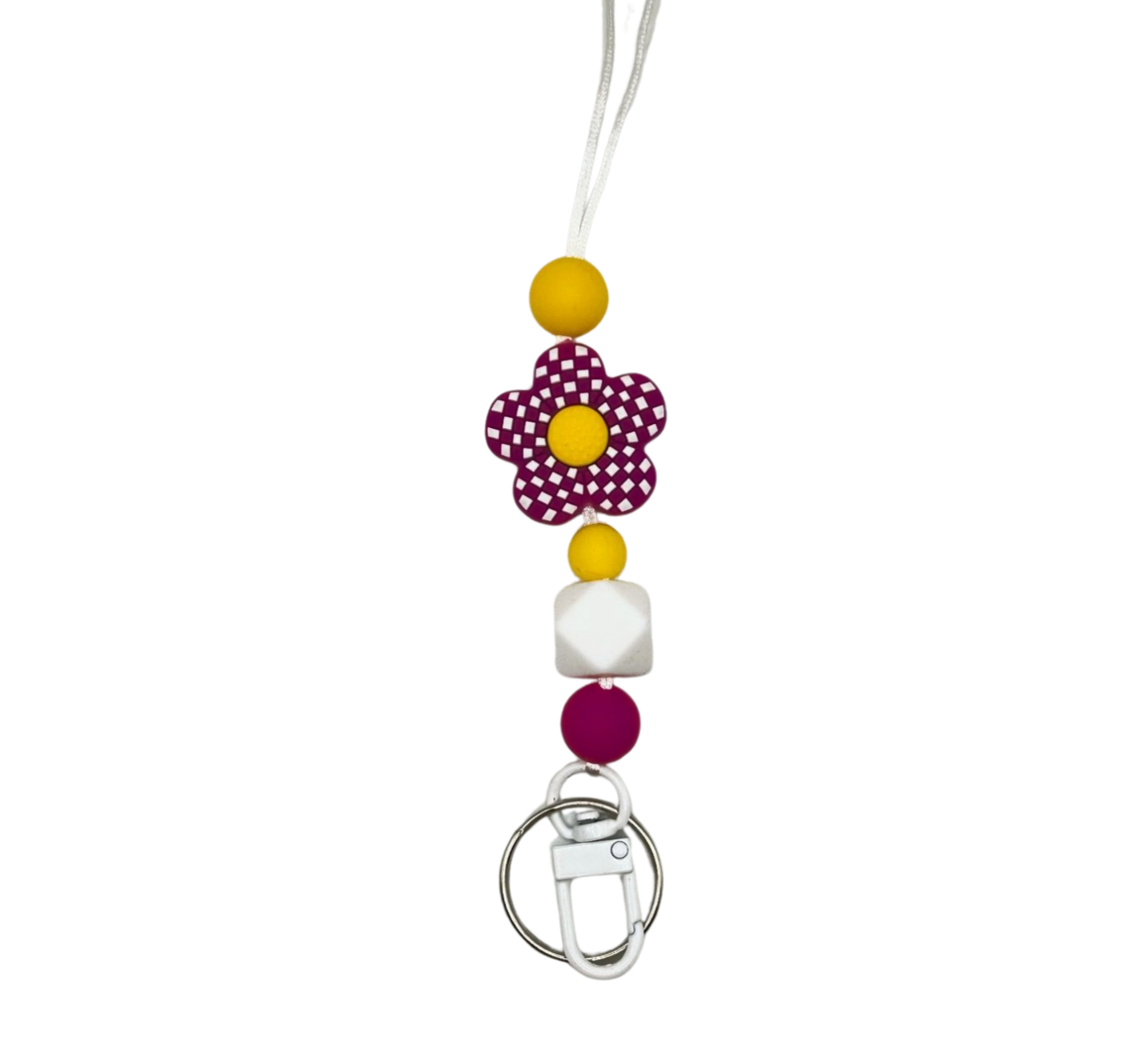 Checkerd Daisy Lanyard