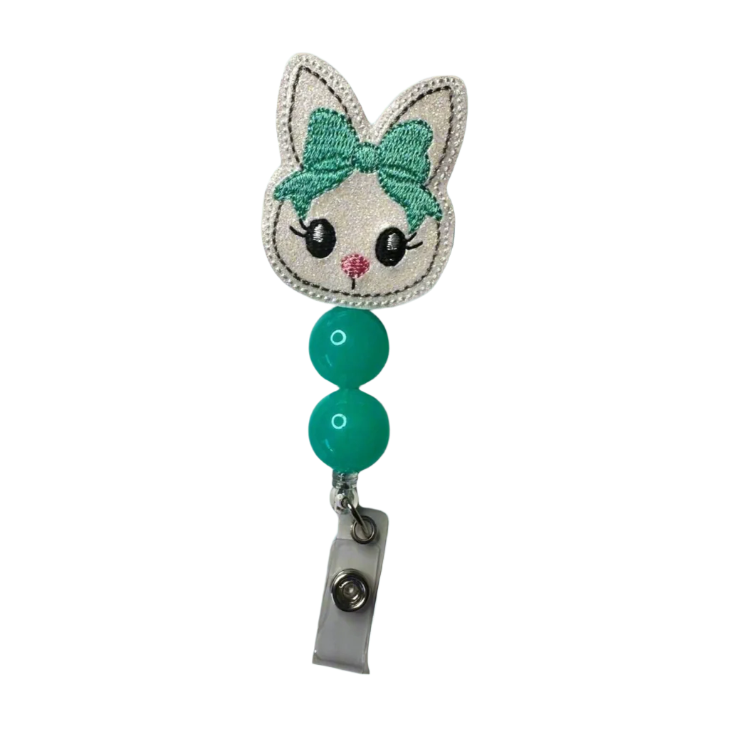 Bunny Bow Head Badge Reel