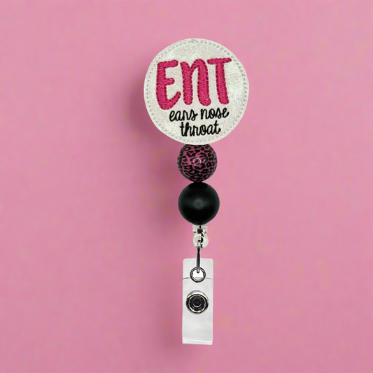 Ear Nose Throat Beaded Badge Reel