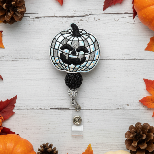 Disco Pumpkin Badge Reel