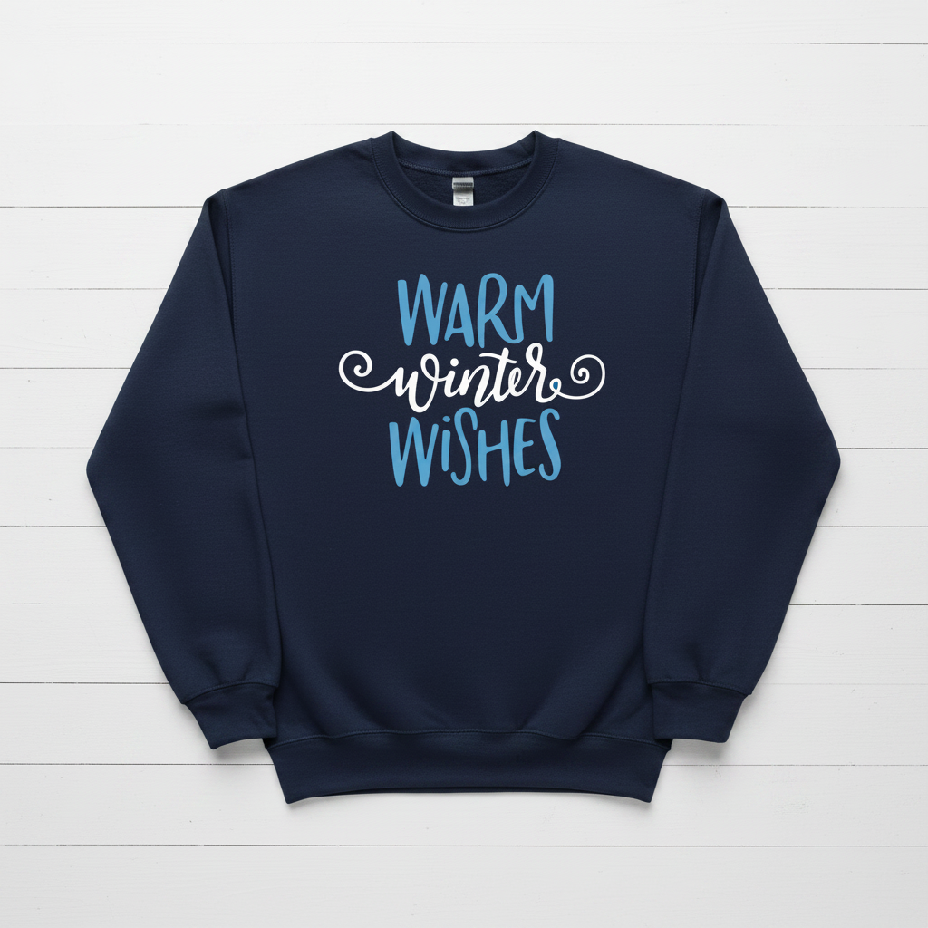 Warm Winter Wishes Sweatshirt, handmade sweatshirt