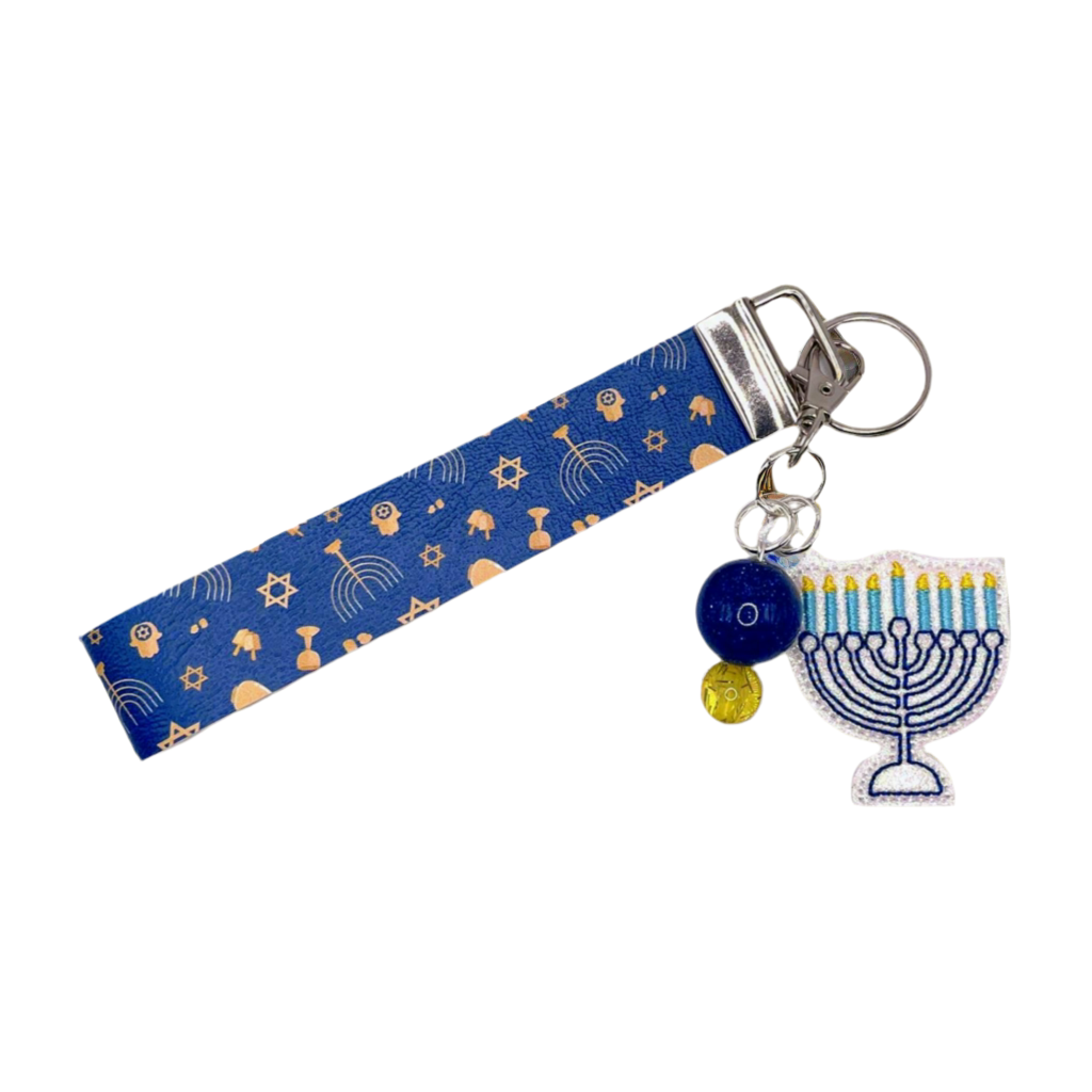 Menorah Keychain and Wristlet