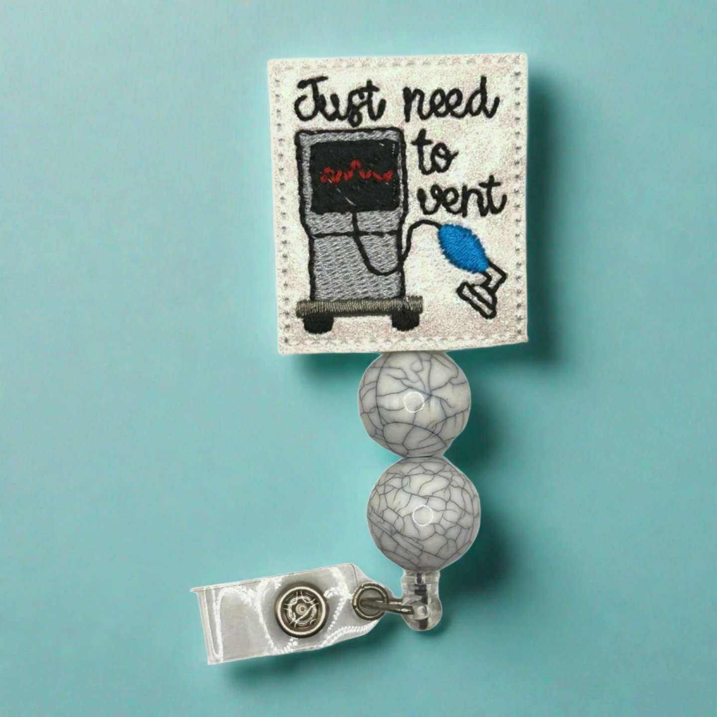 Just Need To Vent Beaded Badge Reel