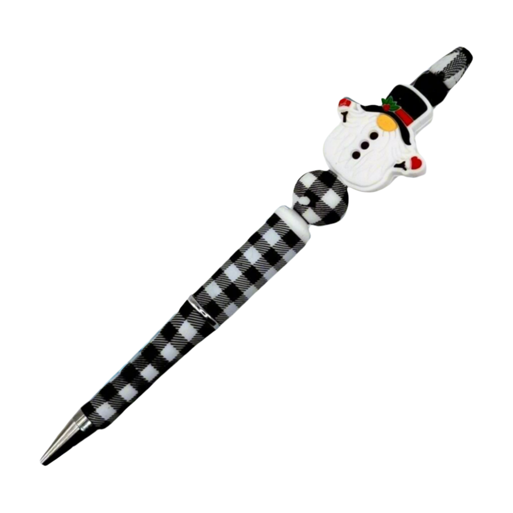 Snowman Gnome Beaded Pen