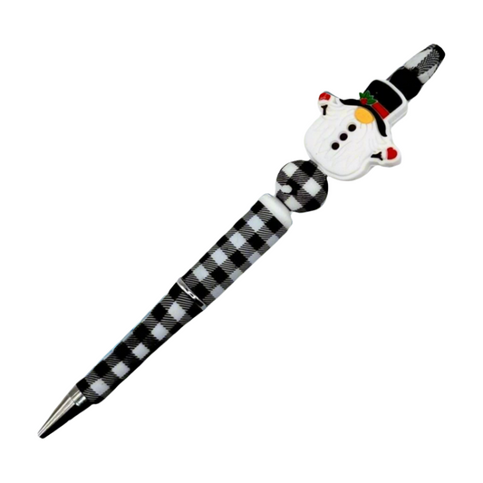 Snowman Gnome Beaded Pen