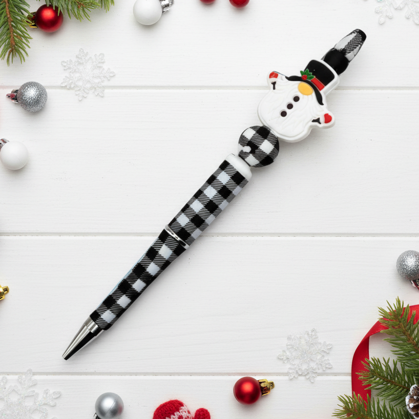 Snowman Gnome Beaded Pen