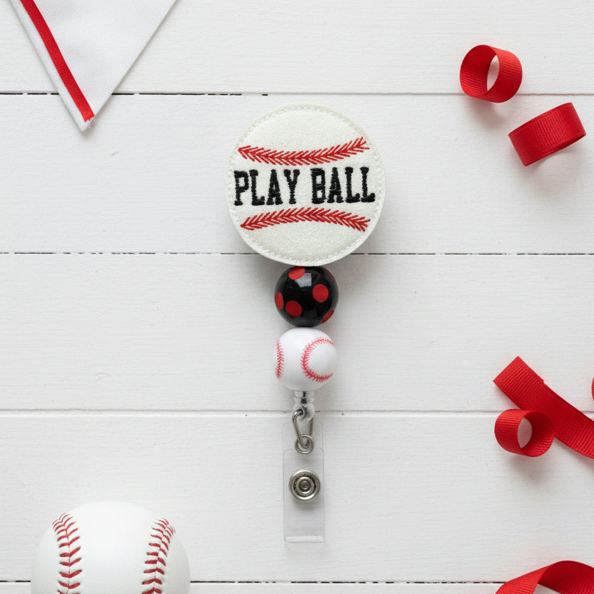 Play Ball Baseball Badge Reel