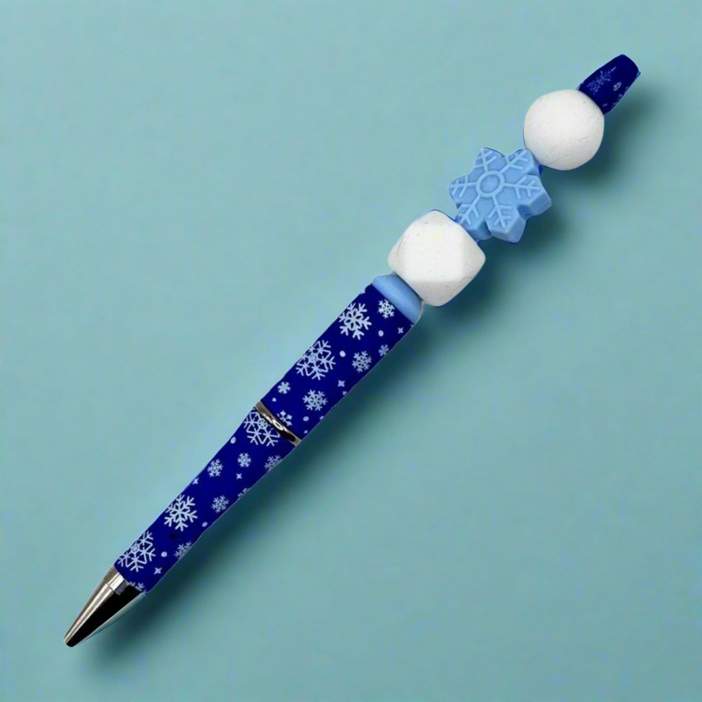 Snow Flake Beaded Pen