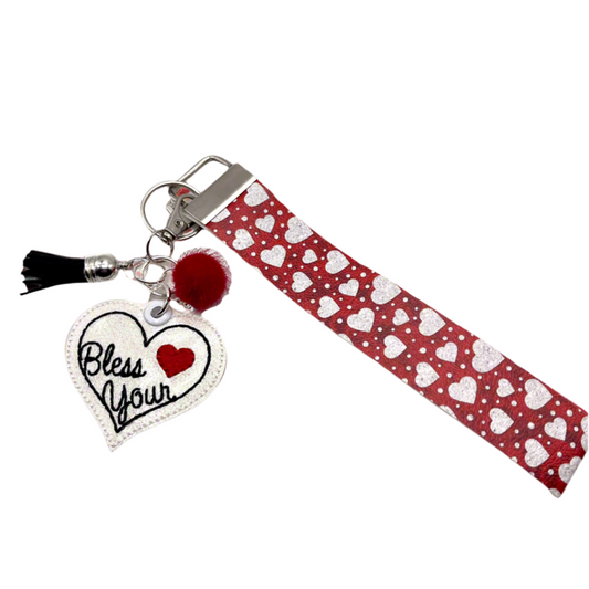 Bless Your Heart Keychain and Wristlet