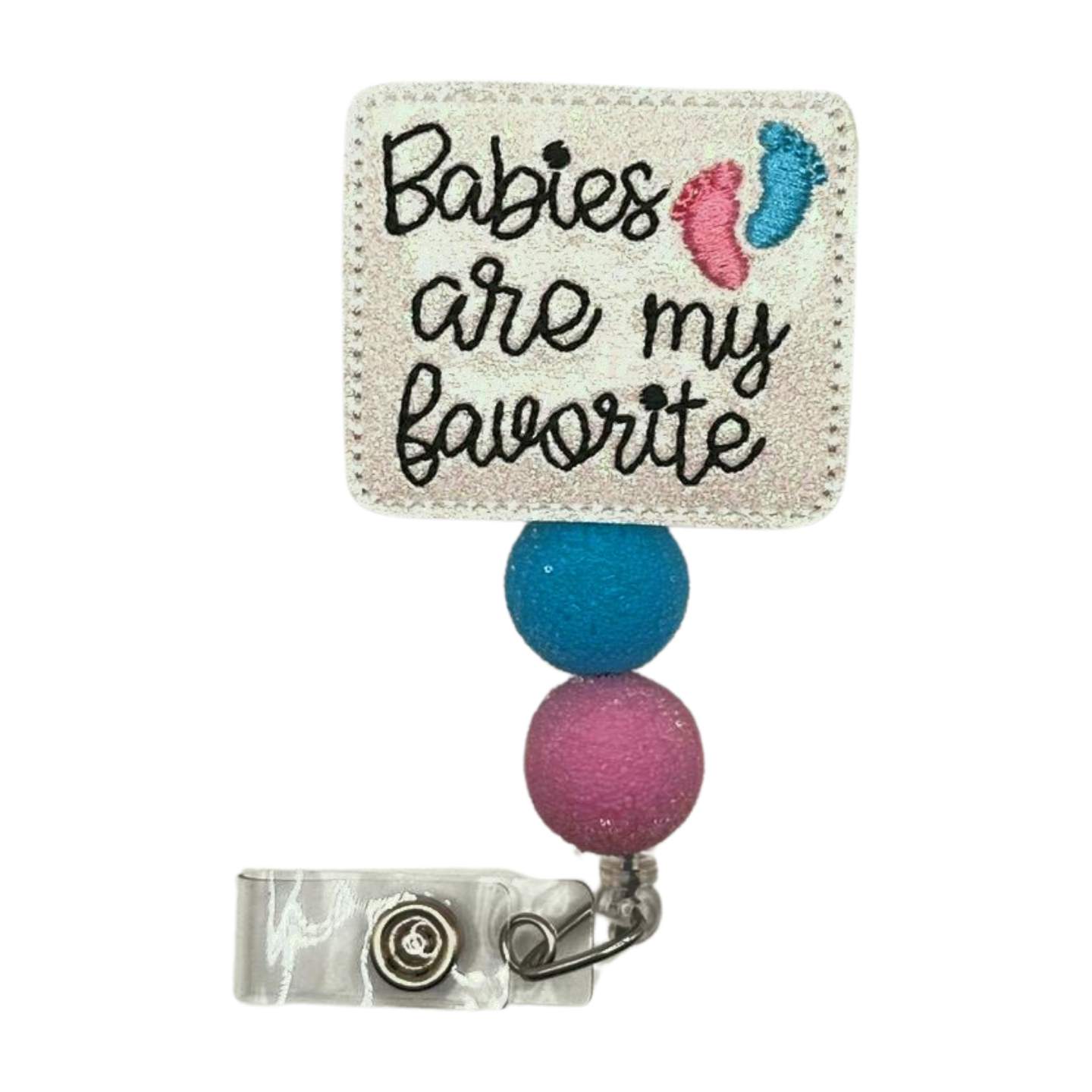 Babies are My Favorite Beaded Badge Reel