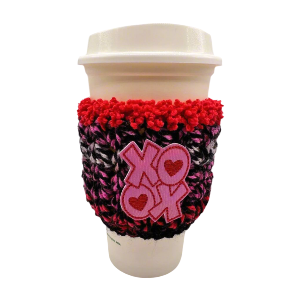 Red XOXO Coffee Cozy Sleeve