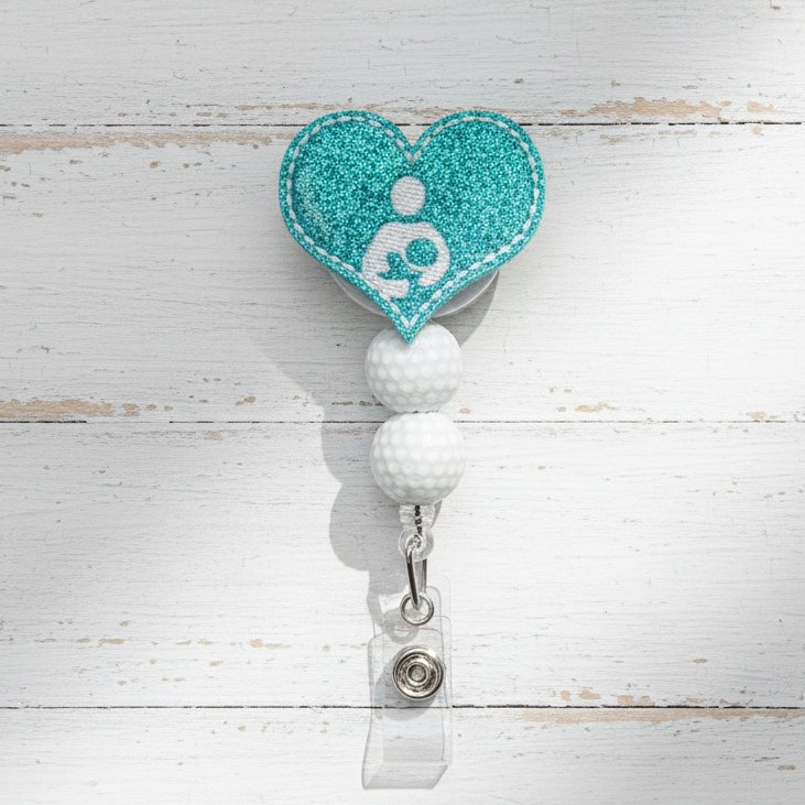 Breast Feeding Heart Badge Reel