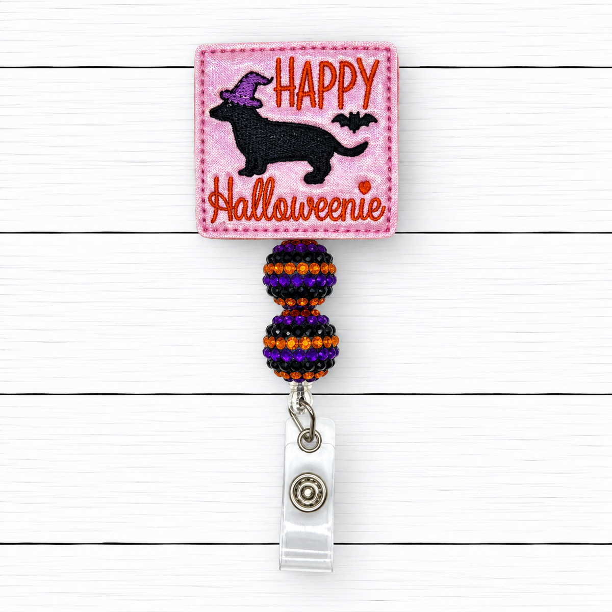 Happy Halloweenie Halloween Badge Reel
