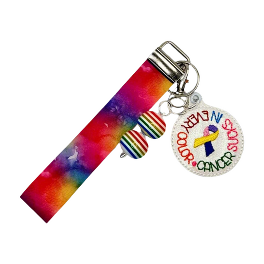 Cancer Sucks Keychain and Wristlet