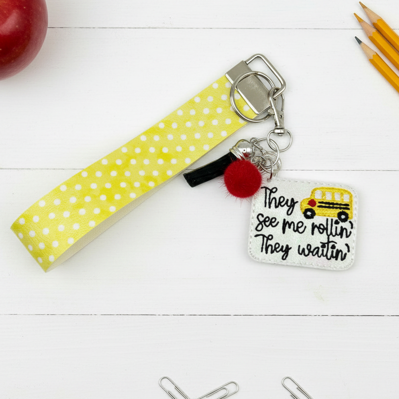 They see me Rollin Keychain and Wristlet, handmade keychain wristlet