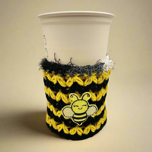 Bee cold cup cozy