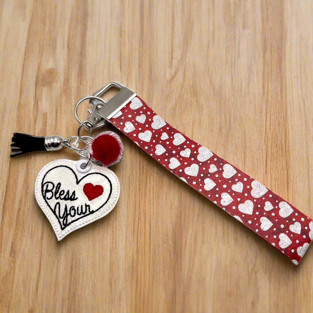 Bless Your Heart Keychain and Wristlet