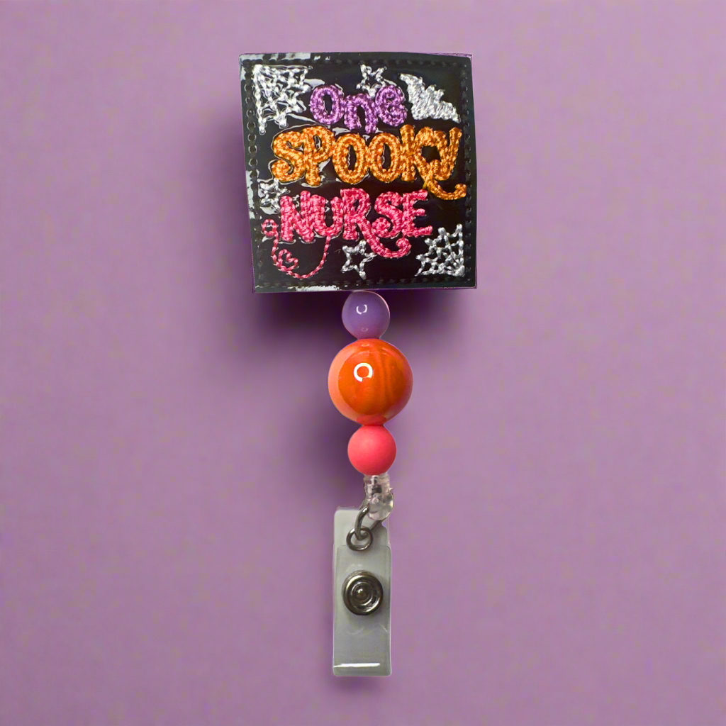 One Spooky Nurse Badge Reel