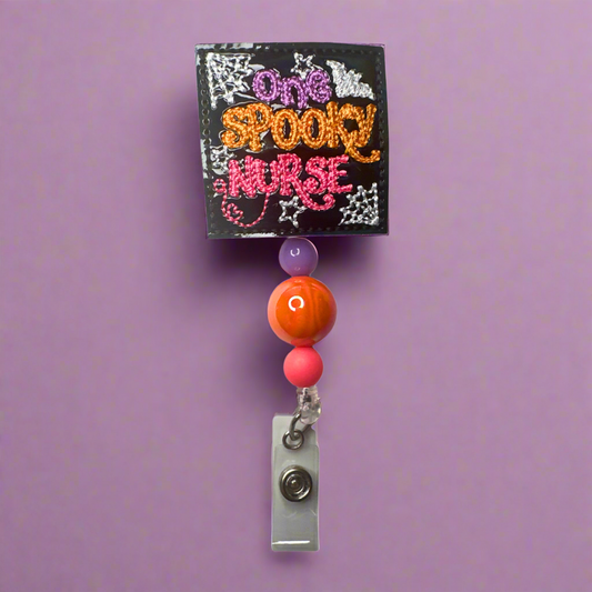 One Spooky Nurse Badge Reel