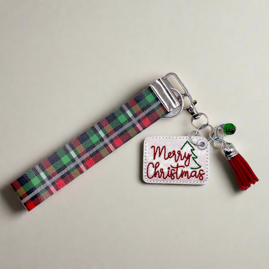 Merry Christmas Keychain and Wristlet