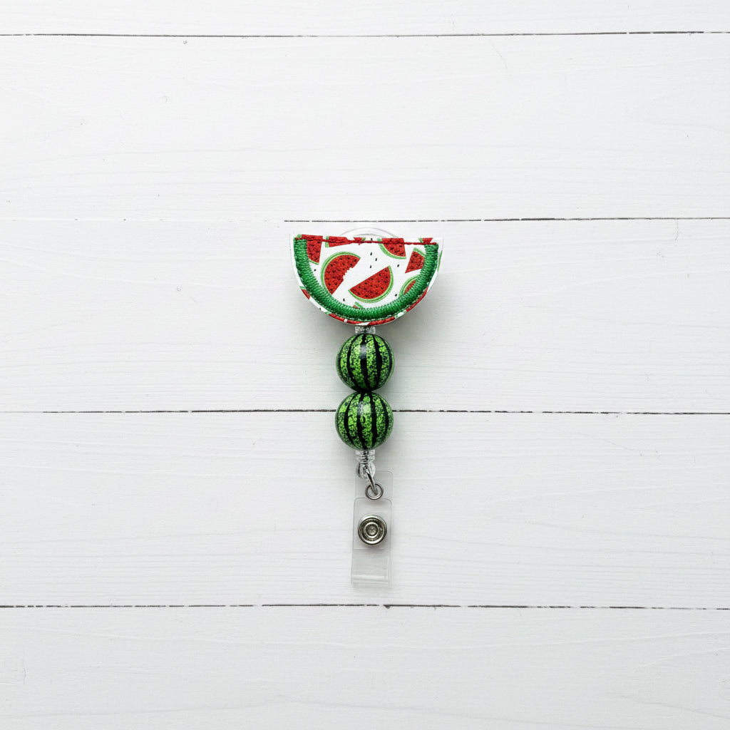 Half Melon Badge Reel