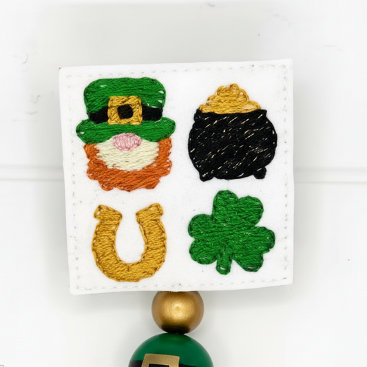 Leprechaun Square Badge Reel