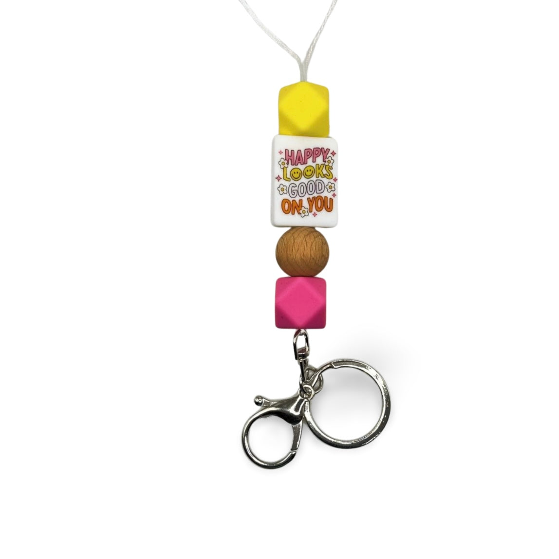 Happy Looks Good On You Lanyard