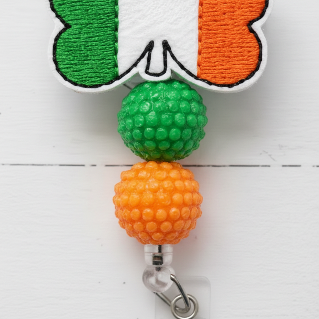 Irish Flag Badge Reel