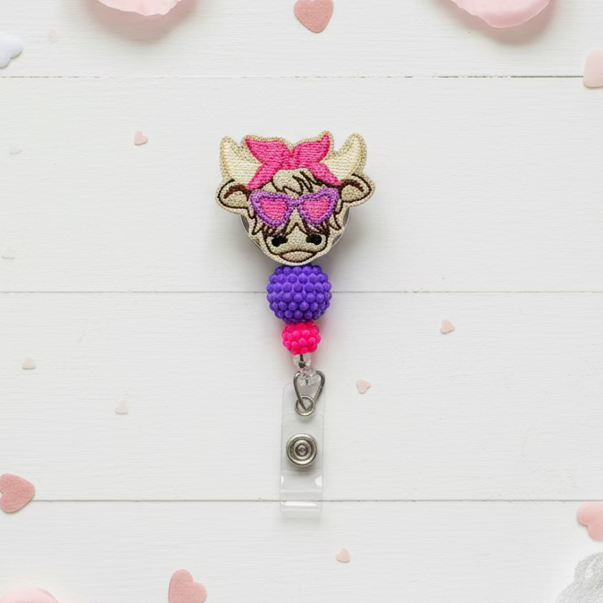 Highland Cow Love Badge Reel